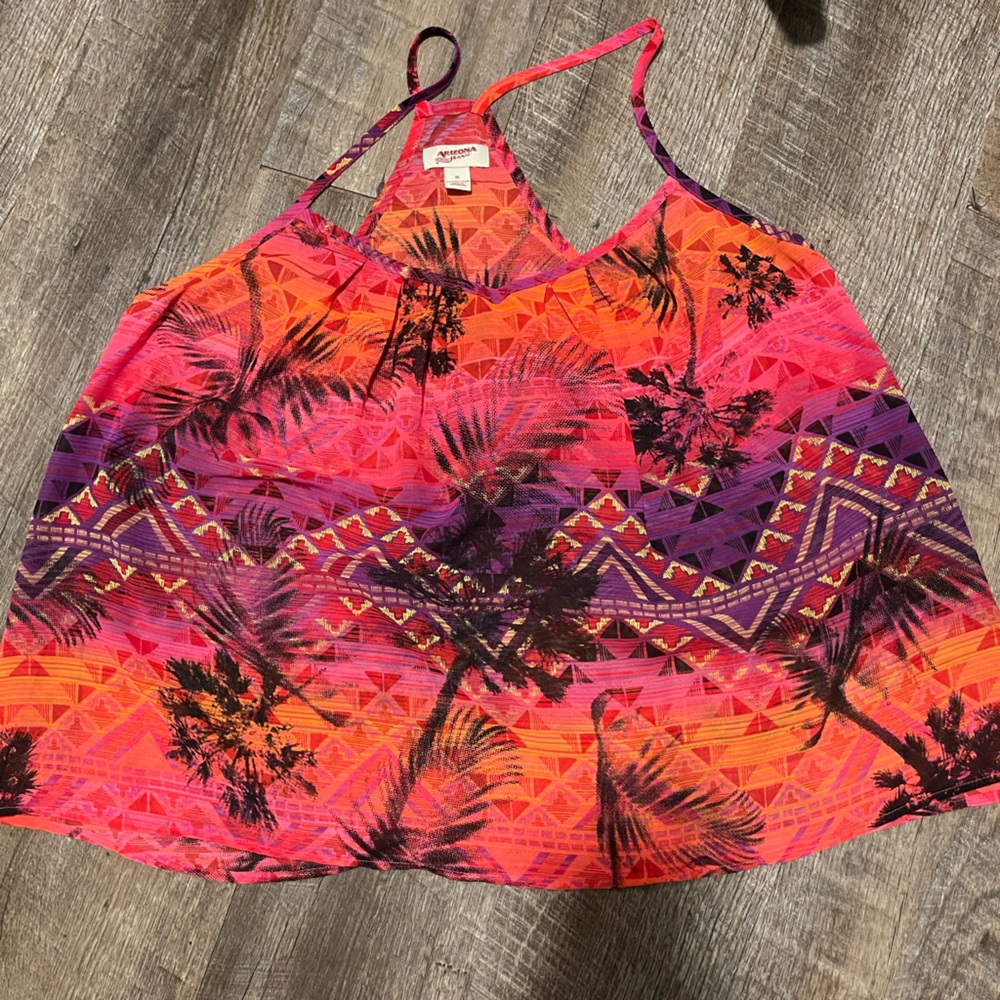 Arizona Jean Company Pink and Orange Tank Top